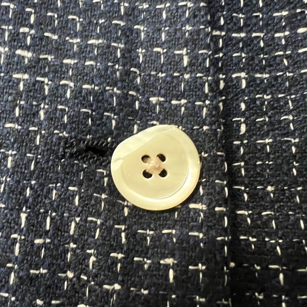 VTG BURBERRYS SPORTS SILK PLAID Navy Blue Blazer Sport Coat Jacket 38/40R - Picture 8 of 8